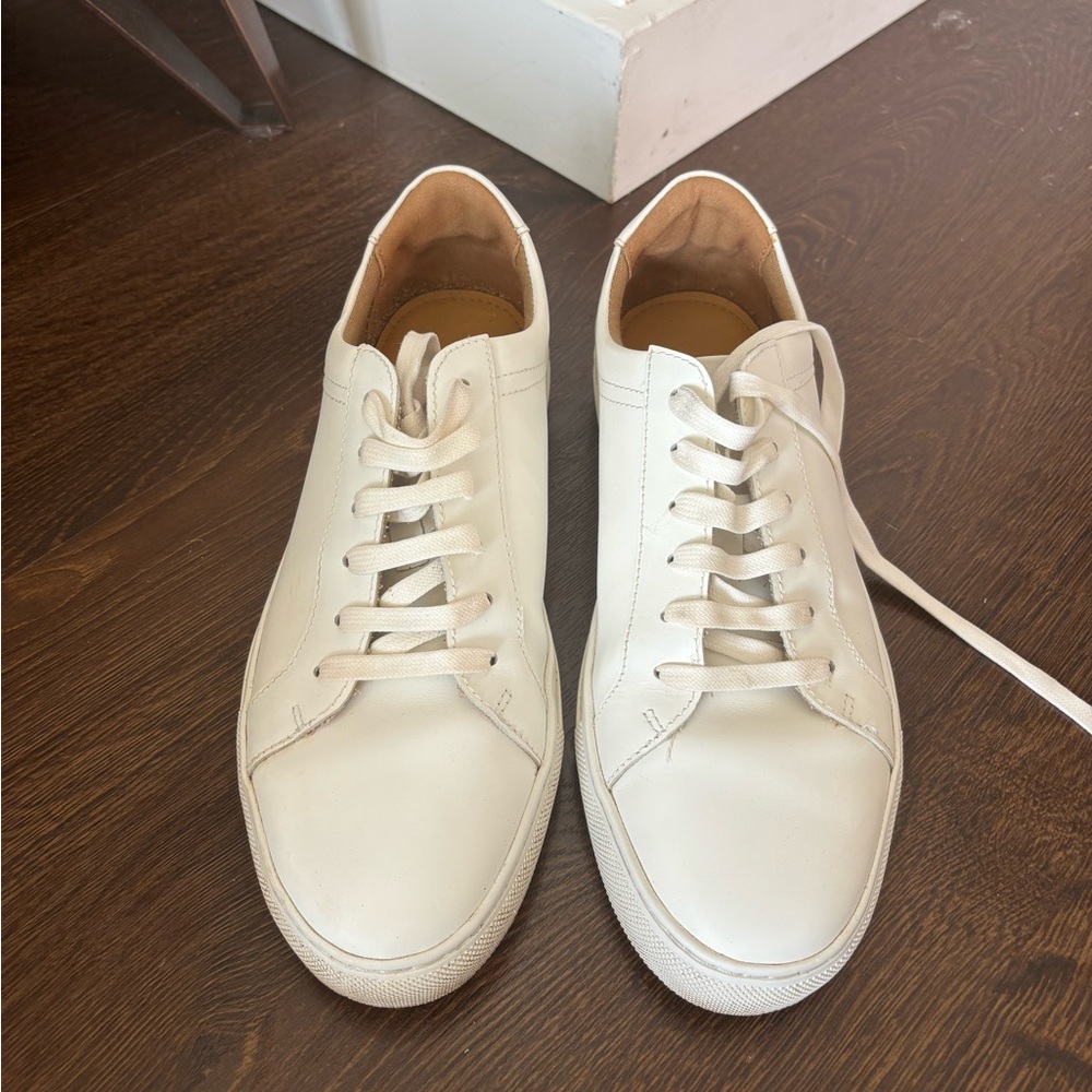 Men's White Leather Sneakers